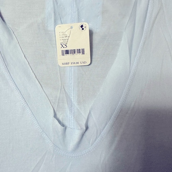 Free People Fresh and Clean long sleeve top in Sub Zero (pale light blue). NWT - Picture 7 of 8